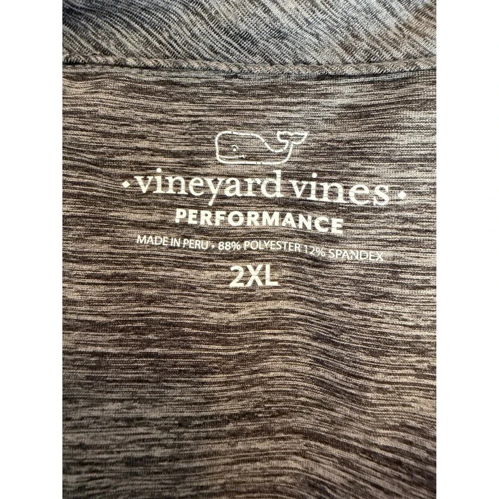 Vineyard Vines Performance Polo Shirt Mens 2XL Gray Heathered Short Sleeve Golf - Picture 2 of 3